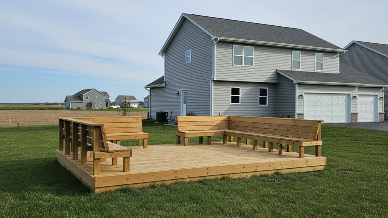 Deck Repair completed by Pekin Deck Company in Peoria, IL