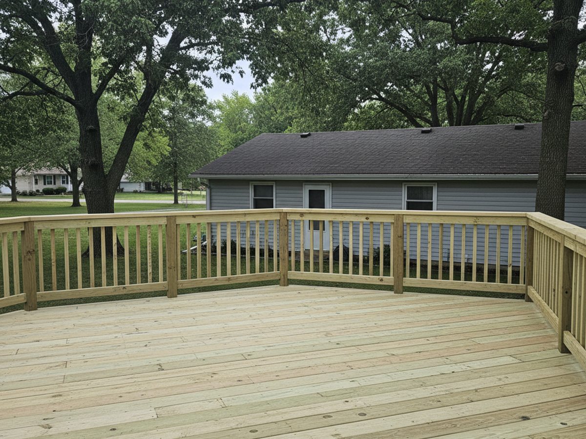 Screened-In Porch & Deck Enclosures completed by Pekin Deck Company in Lincoln, IL
