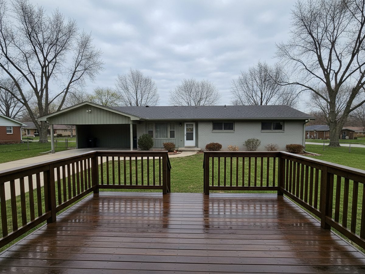Deck Railing Installation & Repair completed by Pekin Deck Company in Washington, IL