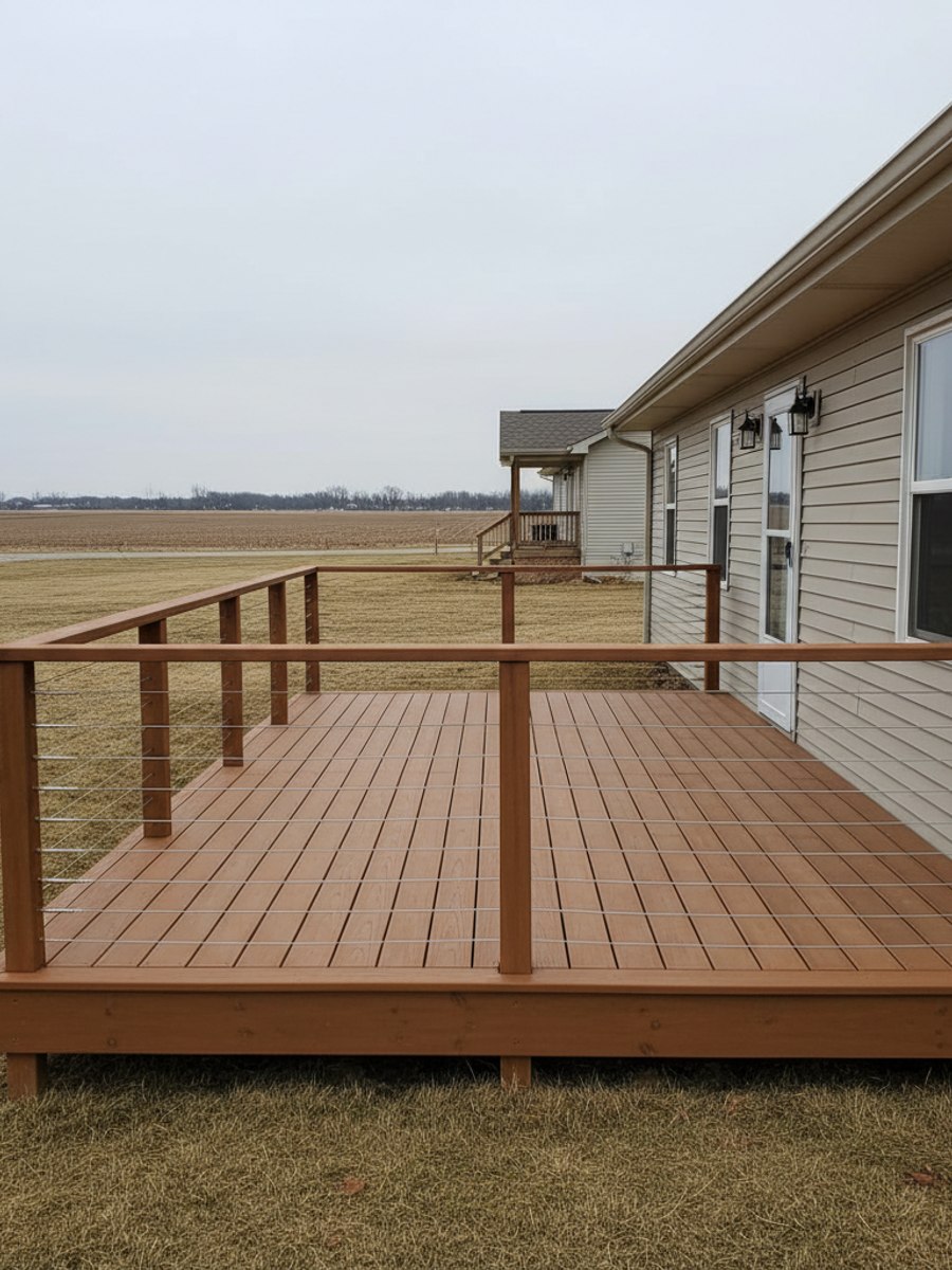 Deck Replacement (Rebuild) completed by Pekin Deck Company in Bloomington, IL