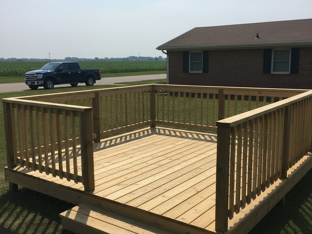 Deck Railing Installation & Repair completed by Pekin Deck Company in East Peoria, IL